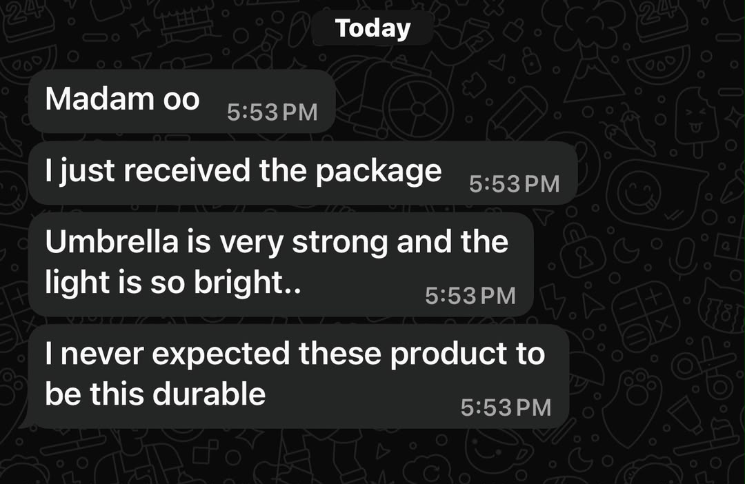 Customer WhatsApp review 3